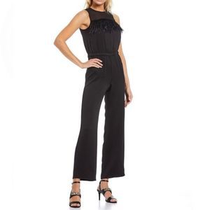 Michael Michael Kors Feather Trim Jumpsuit - NWT